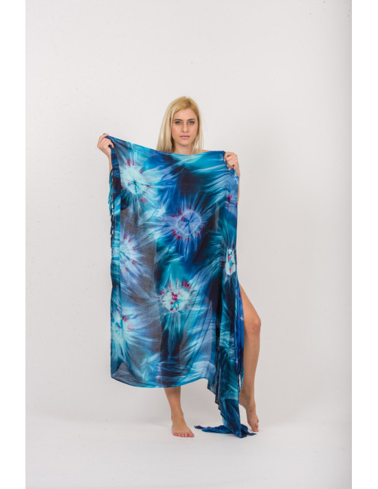 PAREO VISCOSE TIE DYE EXPLOSION WITH FRINGES