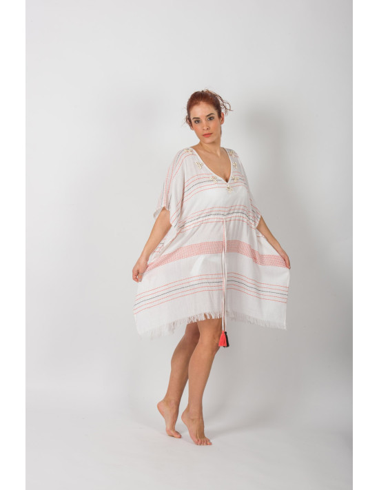 PONCHO COTTON WITH TASSELS